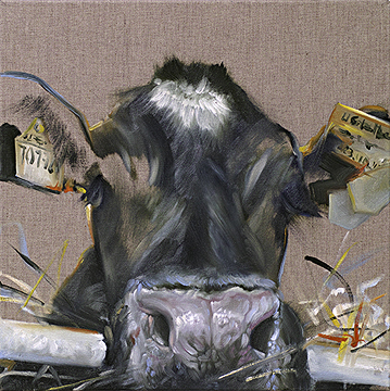 Werkreihe_Kuh Öl auf Leinwand 50 x 50 cm